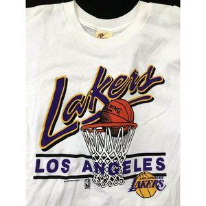 Vintage Los Angeles Lakers Single Stitch Shirt Size Large Made in USA - Prentiss